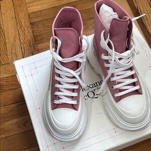 Alexander McQueen Pink High-Top Sneakers